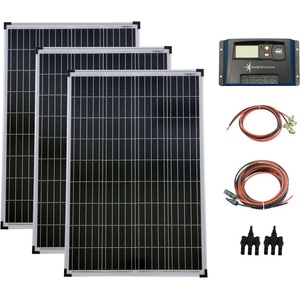 Solartronic Комплект соларна система 3x100W поликристален соларен модул, 20A контролер, кабели и букси (SET-300P-20A-KA-ST)