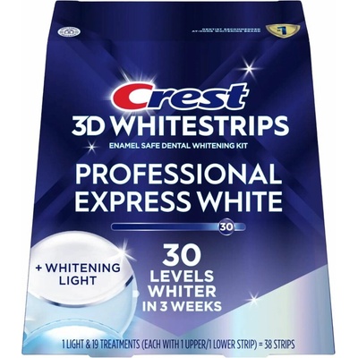 Procter & Gamble Crest 3D Whitestrips PROFESSIONAL EXPRESS WHITE s bieliacou lampou 38 ks
