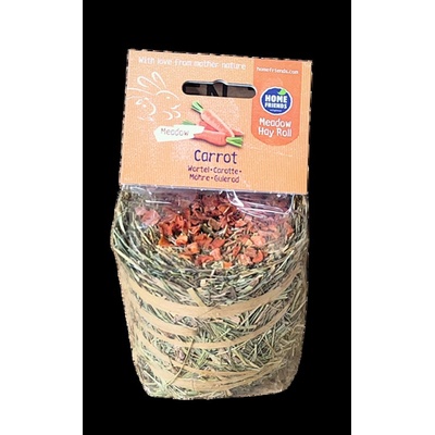 Homefriends - Ливадно сено ролка с морков за гризачи, 100 гр