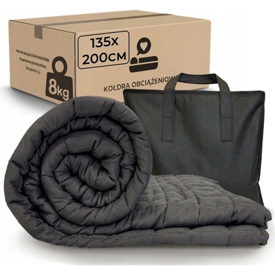 Łóżkoholicy Zátěžová přikrývka 8 kg šedá 135x200