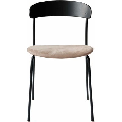 New Works Missing Chair Royal Nubuck Almond 30256 / black lacquered oak