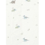 Bimbidreams Бебешки чаршаф с ластик Bimbidreams - Trex, 50 x 80 cm, White/Green (8499000702441) - ozone