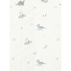 Bimbidreams Бебешки чаршаф с ластик Bimbidreams - Trex, 50 x 80 cm, White/Green (8499000702441) - ozone
