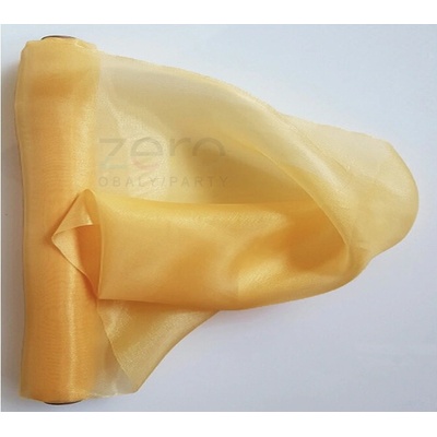 Organza saténová 47 cm x 10 y - zlatá