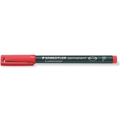 STAEDTLER Алкохолен маркер, OHP, 0, 6 mm, STAEDTLER "Lumocolor 318 F", червен 318-2 (318-2)