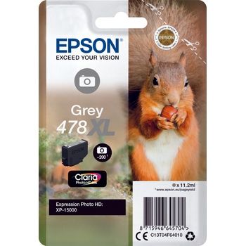 Epson 478XL C13T04F64010 сив (grey) оригинална касета (C13T04F64010)