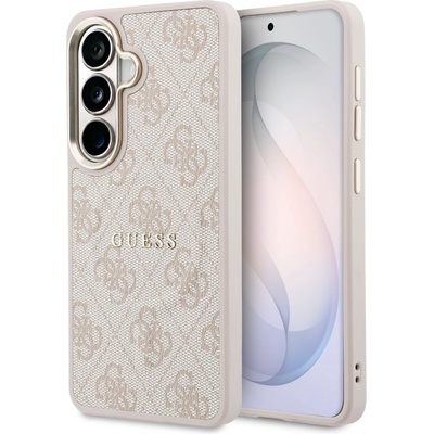 GUESS Гръб Guess за Samsung Galaxy S26 Plus, PU, Leather 4G Gold Magnetic Case - Розов