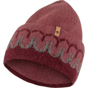 Fjällräven Зимна шапка (beanie) Fjällräven Övik Path Knit Beanie - Dark Garnet / Mesa Purple - размер One Size (904-5461-0211)