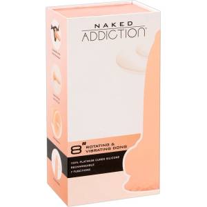 Addiction Naked Addiction - въртящ вибратор - 20 см - телесен цвят
