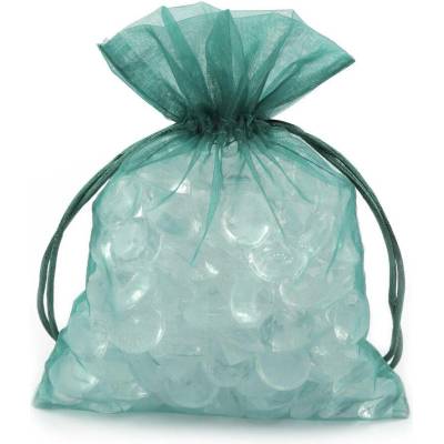 Dárkový pytlík 13x18 cm organza - (19) zelená tmavá (10 ks)