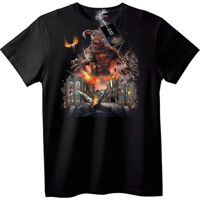 NOONEBRAND Тениска Демонски огън в църква - 2XL, Black