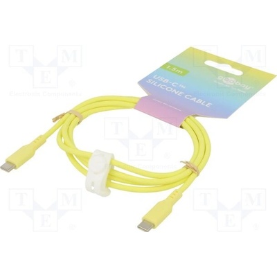 Goobay 77742 USB 2.0 USB C vidlice z obou stran 1,5m žlutý