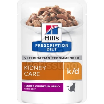 Hill's Prescription Diet k/d Kidney Care мокра храна за котки, говеждо 12 x 85 г