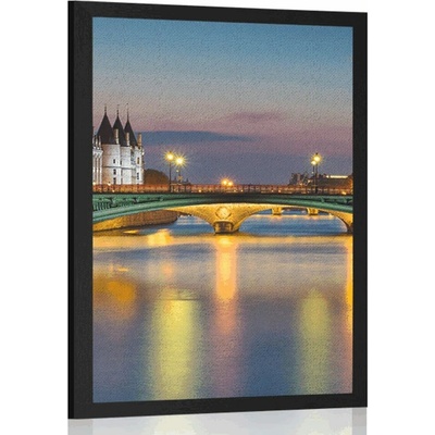 Plakát noční Paříž - 20x30 black