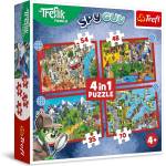 Trefl Пъзел Trefl 4 в 1 - Пътешествията на Трефликс (34675) - ozone