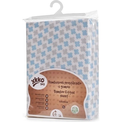 XKKO BMB Plachta s gumou Baby Blue Cross 60x120