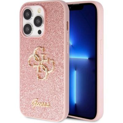 Pouzdro Guess PU 4G Metal Logo iPhone 15 Pro růžové – Zboží Živě