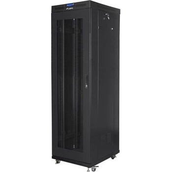 Lanberg Комуникационен шкаф Lanberg rack cabinet 19" free-standing 42U/600x800 (flat pack) with mesh door lcd black v2 (FF01-6842-23BL)