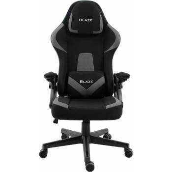 RFG Геймърски стол RFG Blaze, до 130kg, полипропиленова база, лумбална опора, черно-сив