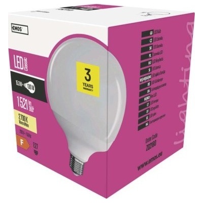 Emos LED žiarovka Classic Globe 18W E27 teplá biela