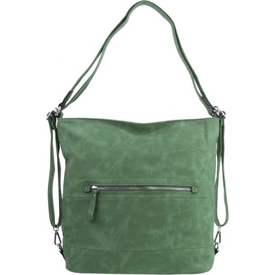Barebag Veľká dámska kabelka cez rameno batoh zelená