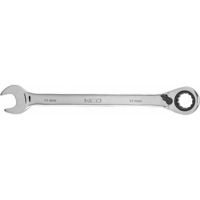 Neo Tools plochý očkový klíč s ráčnou 11 mm 09-323