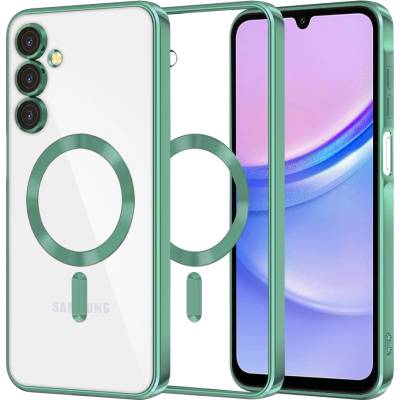 Techsuit Калъф за Samsung Galaxy A15 4G / A15 5G - Luxury Crystal MagSafe - Светло зелен