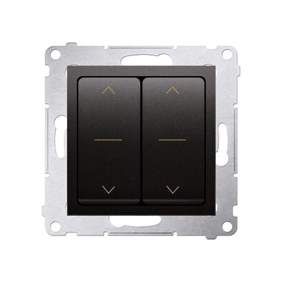 Simon Ovládač žalúzií spínačový 10A/250V dvojitý (PS) antracit metal. SIMON54Pre