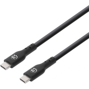 Manhattan Кабел - кабел USB-C мъжки към USB-C мъжки, 2 м, 100 W/5 A, черен 355247 (355247)