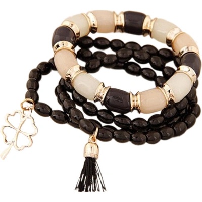 Amparo Miranda Náramek s korálky NM73 Black