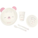 KikkaBoo Сет за хранене пластмаса Bear with me Pink (31302040134)