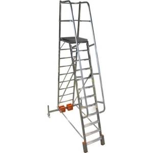 KRAUSE Сгъваема едностранна платформена стълба Krause Vario Compact, 8 стъпала, основа 1440 мм (10833143) (10833143)
