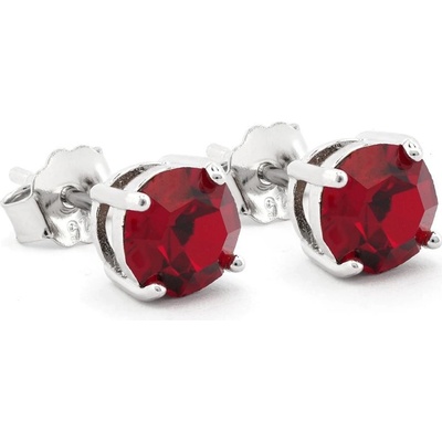 Rafity stříbrné náušnice s rubínem E0172PZ-07