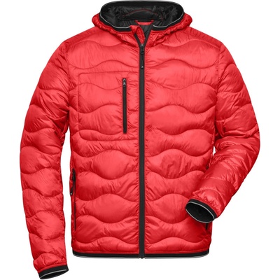 James & Nicholson JN 1156 pánska prešívaná bunda 02.1156 Red/Black