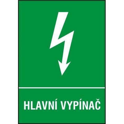 Samolepka Hlavní vypínač 105x74mm 26131b