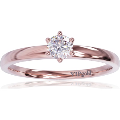 VIPgold Zásnubný prsteň s briliantmi v červenom zlate R330 47944c