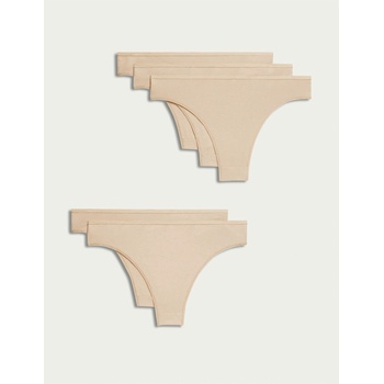 Marks & Spencer Бразилски бикини от модал, без видими ръбове, 5 бр. в опаковка Marks & Spencer бежов Marks & Spencer | Bezhov | ЖЕНИ | 6