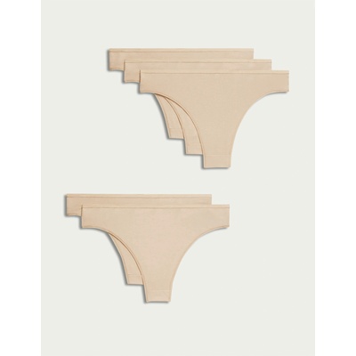 Marks & Spencer Бразилски бикини от модал, без видими ръбове, 5 бр. в опаковка Marks & Spencer бежов Marks & Spencer | Bezhov | ЖЕНИ | 6