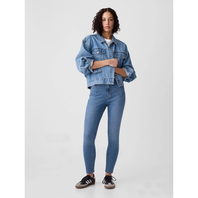 GAP Džíny High Rise Favorite Jeggings modré