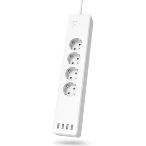 Hama Смарт разклонител Wi-Fi 2.4Ghz, 4 гнезда, 4xUSB, 1.7 m, бял (HAMA-176628) - ezona