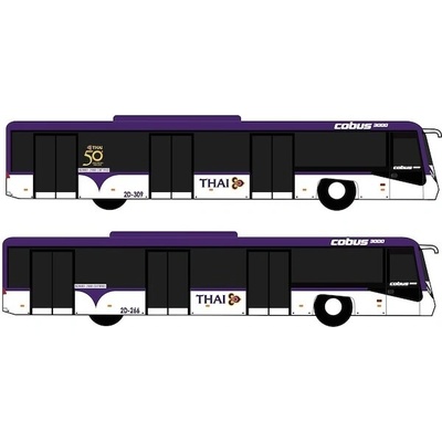JC Wings Airport Passenger Bus Thai Airways International4 pcs 1:400