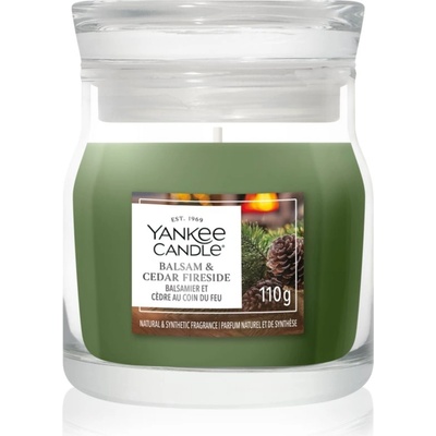 Yankee Candle Balsam & Cedar Fireside ароматна свещ Signature 110 гр