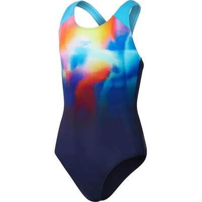 Speedo Digital Placement Splashback Junior True Navy