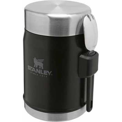 Stanley Termoska jídelní se lžící vidličkou 400 ml černá