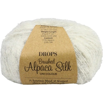 Drops Brushed Alpaca Silk UNI 35 perlově šedá