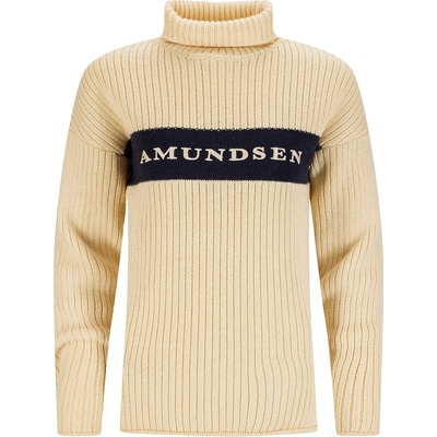Amundsen Sports Дамски вълнен пуловер Amundsen Sports Women's Heroes Ski Turtle Neck Wool jumper - Natural / Navy (105-5517-0214)