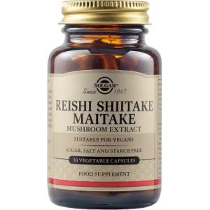 Solgar Reishi Shiitake Maitake Mushroom Extract, 50 vegetable capsules
