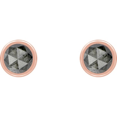 Eppi Zlaté bezel náušnice s 0.52ct salt and pepper diamantmi Aiman E36929