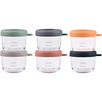 Beaba Tégliky na jedlo sklenené 6 x 150 ml Sunrise