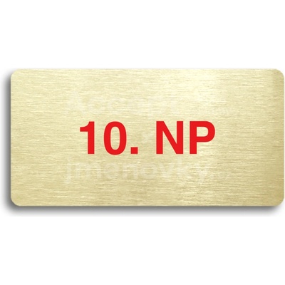 ACCEPT Piktogram 10. NP - zlatá tabulka - barevný tisk bez rámečku